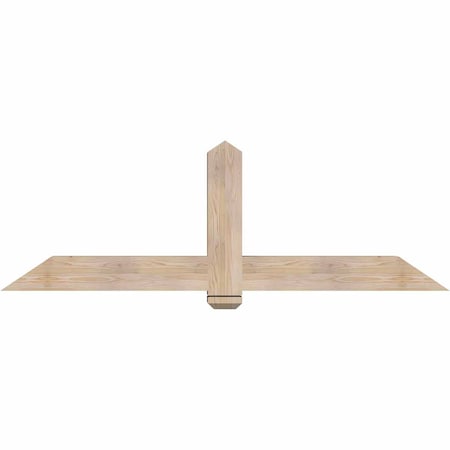 Ekena Millwork Eugene Smooth Timber Gable Bracket, Douglas Fir, 72"W x 24"H x 5 1/2"D x 5 1/2"F, 8/12 Pitch GBW072X24X0606EUG00SDF